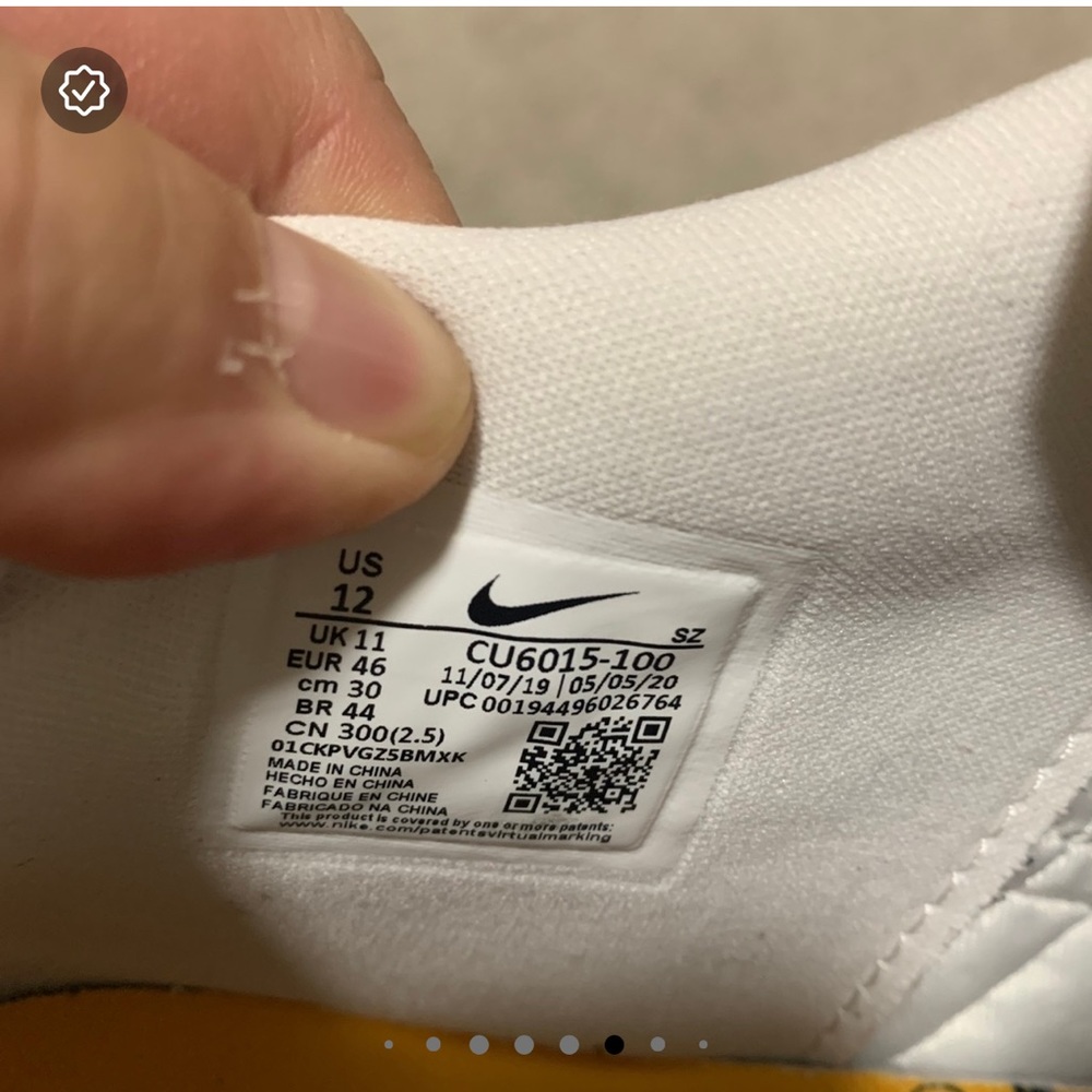 Off White Rubber Dunks. Authenticated Size 12 Sen… - image 2